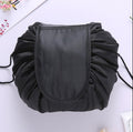 Drawstring Cosmetic Bag Travel Organizer - Black