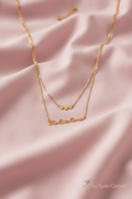 Double Layer Heart & Name Necklace