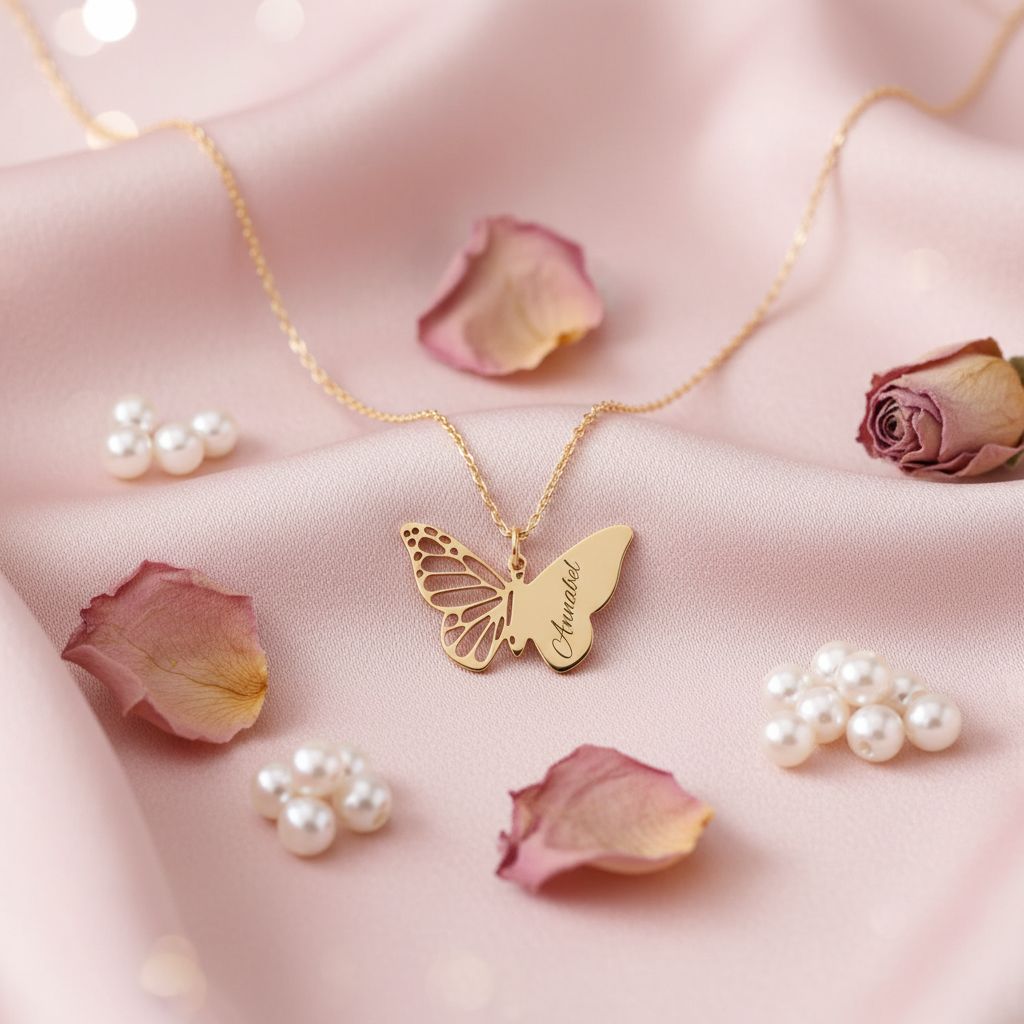 Gold Butterfly Necklace
