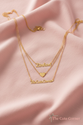 Personalised Triple Layer Name Necklace – Luxury Style