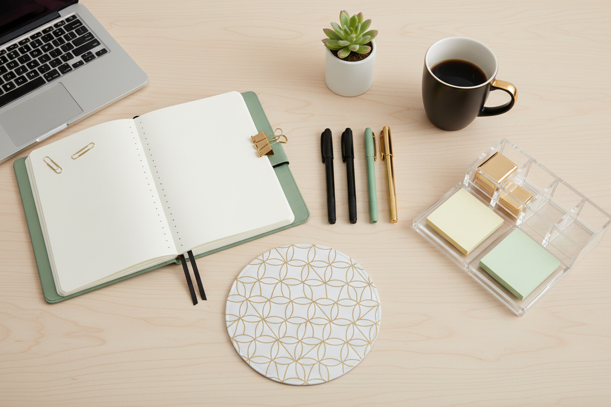 THE OFFICE AESTHETIC DESK KIT - 7 piece corporate baddie desk set flat lay
