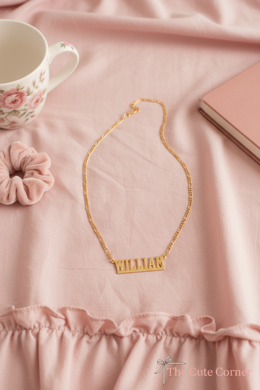 Personalised Chunky Chain Name Necklace – Bold & Unisex