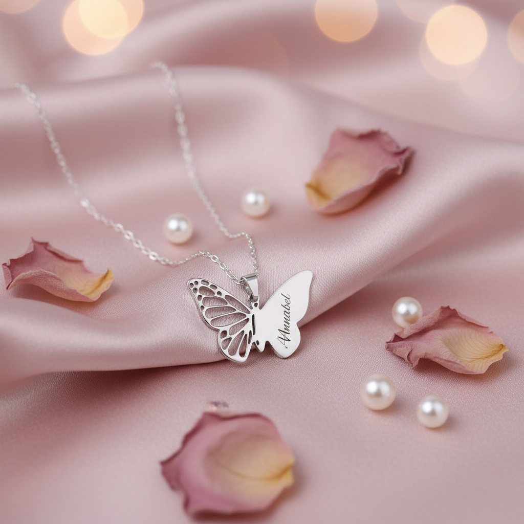 Silver Butterfly Necklace